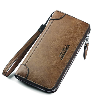 New Arrival Men Wallets pu Leather Long Clutch Zipper Wallets for Business Men Clutch Large Capacity High Quality Wallet