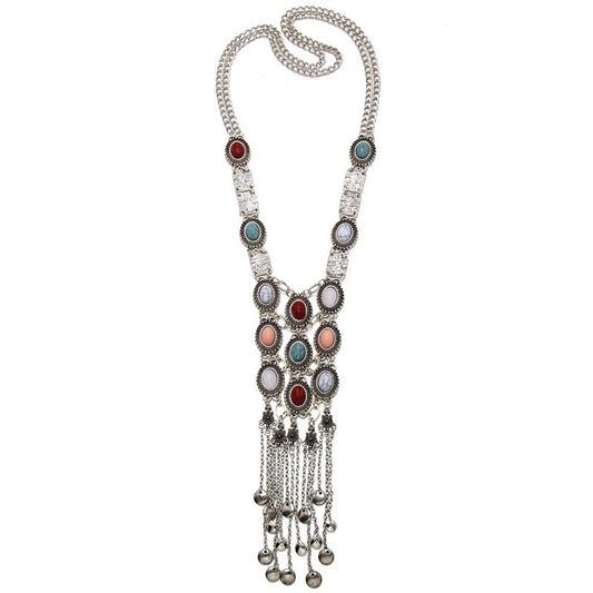 Popular Bohemian style long popular element tassel necklace accessories