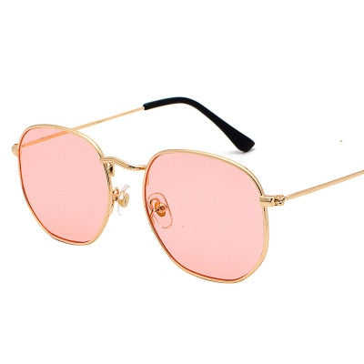 Men Sunglases Sun glasses NEW Women Metal Frame Fishing Glasses Gold tea Eyewear lentes de sol hombre okulary UV400