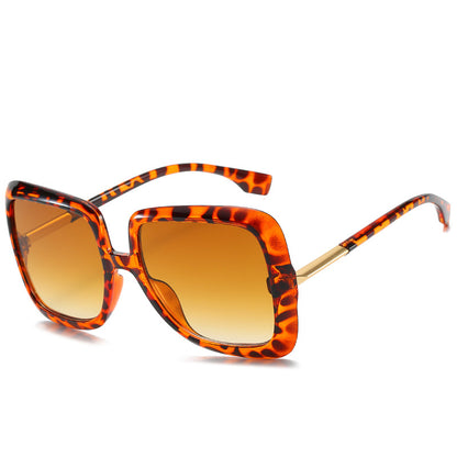 Square Frame Sunglasses Trendy Brand With Large Frame Sunglasses Gradient Color Glasses Female