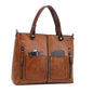European and American fashion shoulder bag for women large capacity retro women's tote bag simple diagonal cross bag