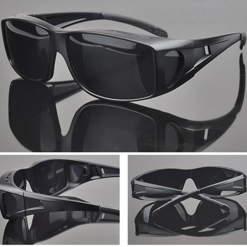 New Men Polarized Lens Driving Fishing Sunglasses Cover For Myopia Glasses Flip Polaroid Sun Eyewear