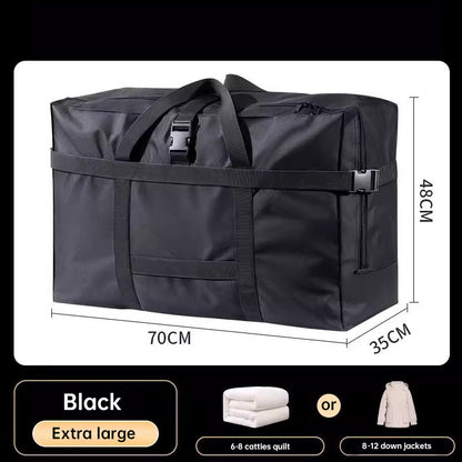 Oxford Fabric Storage Bag: Thick, Large-Capacity, Portable (Grid Pattern) – For Clothes, Blankets, Checked Luggage