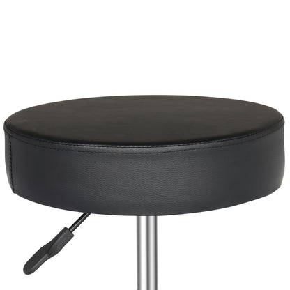 Round Stool Plastic Arch Feet Rotation Bar Stool Black