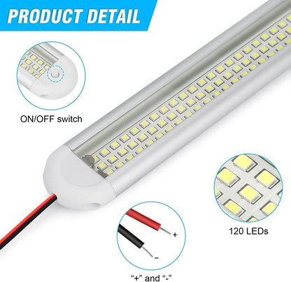 12V 120 LED Car Interior Strip Lights Bar Light Car Van Caravan Boat Home Bus UK