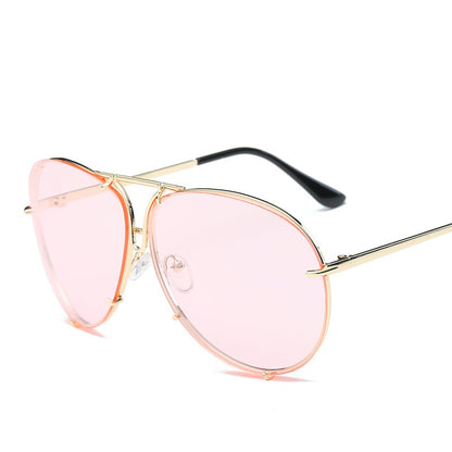 New Ocean Sunglasses Fashion Retro Glasses for Men and Women Couples European and American Large Frame Sunglasses