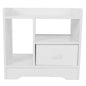 Bedroom Bedside Table Night Stand Cabinet With Drawer Home Storage Organizer White