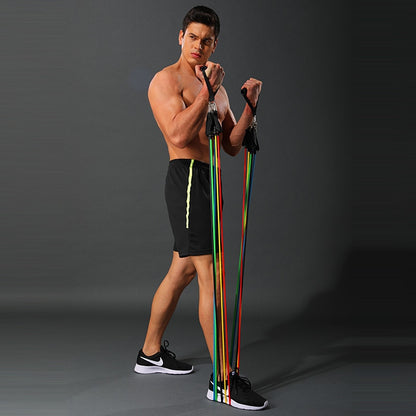 17-Piece Set 150 Lbs Chest Expander Latex Home Training Elastic Band Resistance Bands gym equipment for home bodybuilding