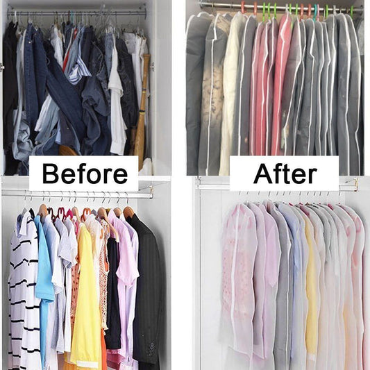 10x Clear Coat Dress Garment Clothes Cover Dust Protector Travel Bag With Zip