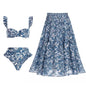 Sexy bikini swimsuit summer French split swimsuit set
