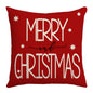 Grid Christmas linen pillowcase, Christmas tree snowflake home decoration pillowcase, sofa cushion pillowcase