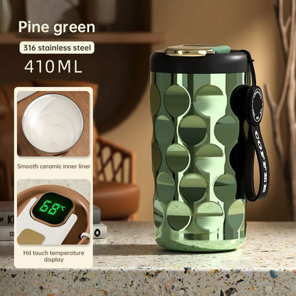 Ceramic Coffee Cup Stainless Steel Portable Intelligent Vacuum Mug