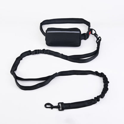 Multifunctional Pet Running Traction Rope Sports Dog Walking Mobile Bag High Elastic Dog Traction Belt Pulling Dog Rope