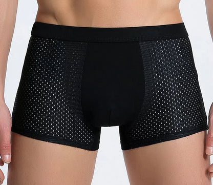 Men's ice silk flat corner pants with breathable mesh thin underwear and men's four corner underwear