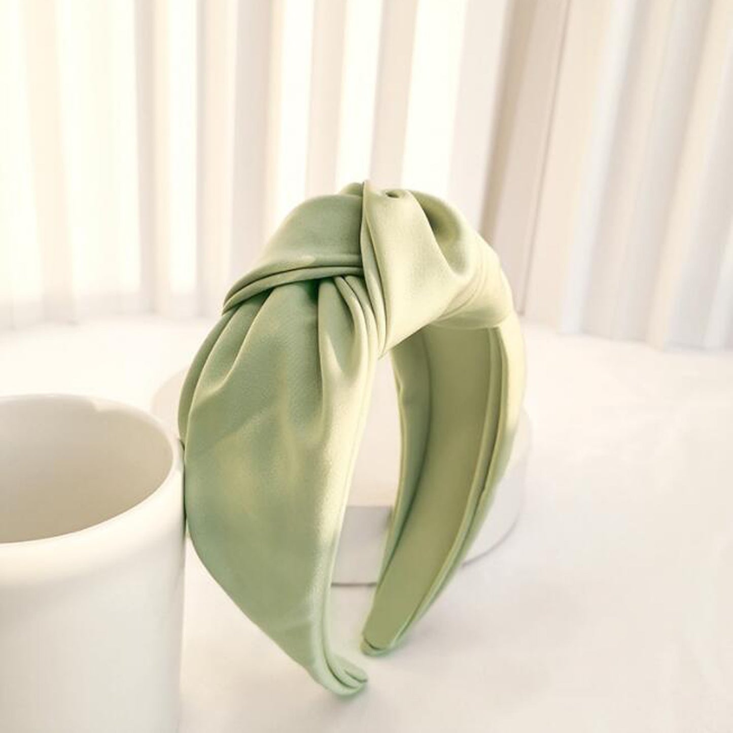 New Fashion Women Headband Adult Wide Side Solid Color Hairband Center Knot Turban Casual Hair Accessories Wholesale