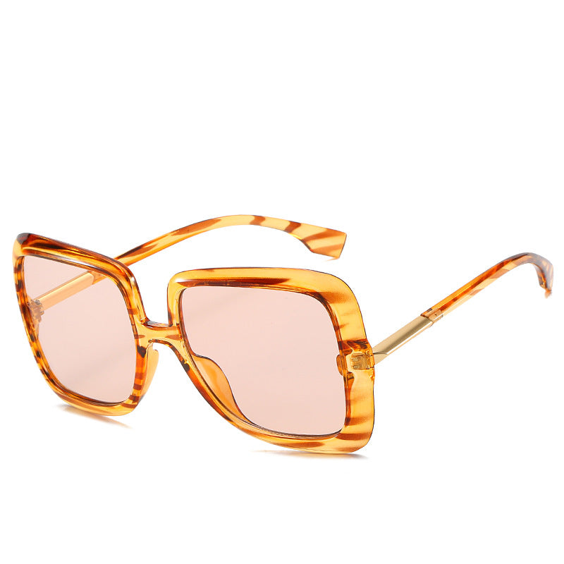 Square Frame Sunglasses Trendy Brand With Large Frame Sunglasses Gradient Color Glasses Female