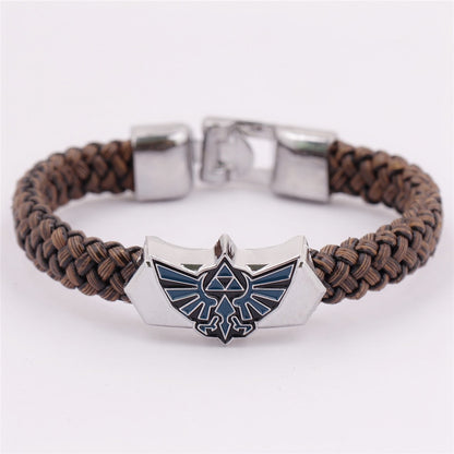 Anime The Legend of Zelda Knit Bracelet Cosplay Costumes Accessories Props Black Punk Fashion Bracelets