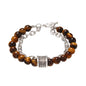 Fashion Punk Style Frosted Stone Chain Combination Geometric Men's Bracelet Bracelet Accessories