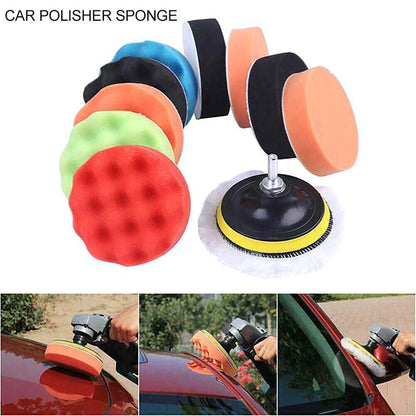 12pcs 3Buffing Waxing Polishing Sponge Pads Kit Set For Car Polisher Drill UK