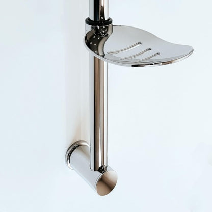 Shower Riser Rail Kit Slider Adjustable Chrome Head Holder Bracket Bathroom Set