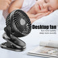 3 Speeds Mini Cooling Fan USB Rechargeable Clip On Desk Baby Stroller Portable