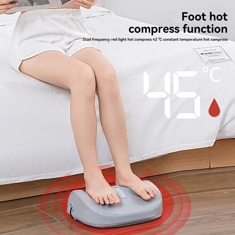 Hot Compress Foot Massager 4D Deep Muscle Massage Leg Hand Promote Blood Circulation Constant Temperature  3 Speeds