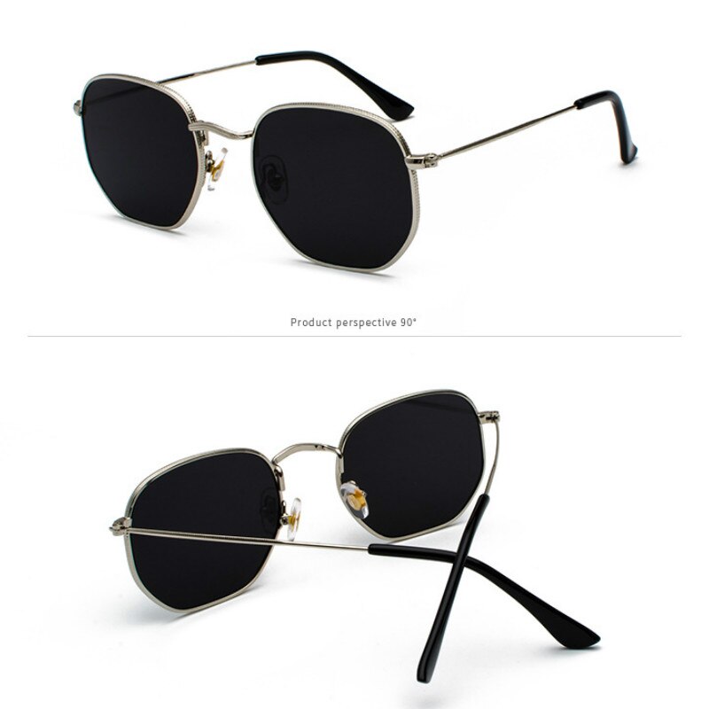 Men Sunglases Sun glasses NEW Women Metal Frame Fishing Glasses Gold tea Eyewear lentes de sol hombre okulary UV400