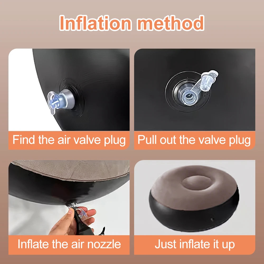 Inflatable Lazy Sofa For Living Room Chair PVC Flocking Foldable Sofa With Slip-on Lunch Lounge Chair Set