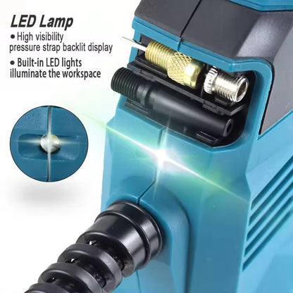 High Pressure Air Tire Inflator Cordless Househeld Auto Inflatable Pump Ball Car Power Tool For Makita 18V Battery Pin