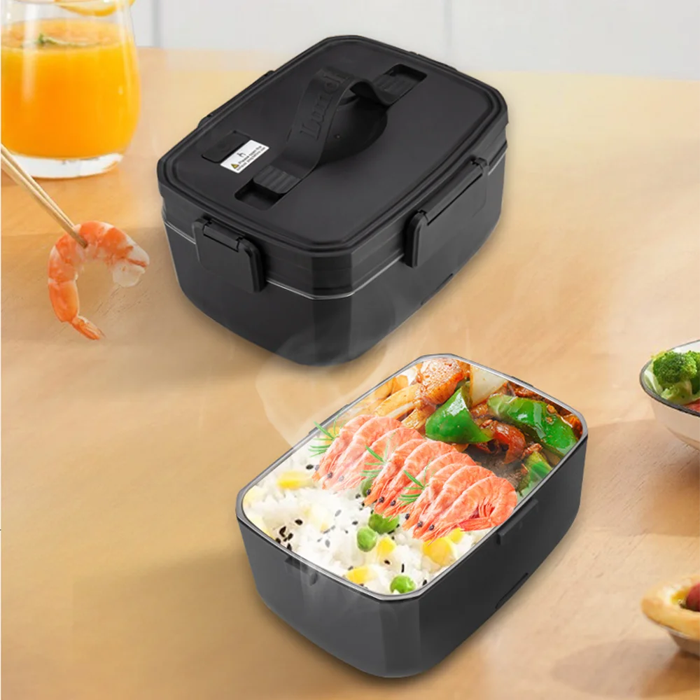 Clearance Sale 1.5L/3L Electric Lunch Box 40W/90W Fast Heating Portable Self-Heating Food Container Stainless Steel Liner Button Control Bento Box for Office School Travel UK Stock