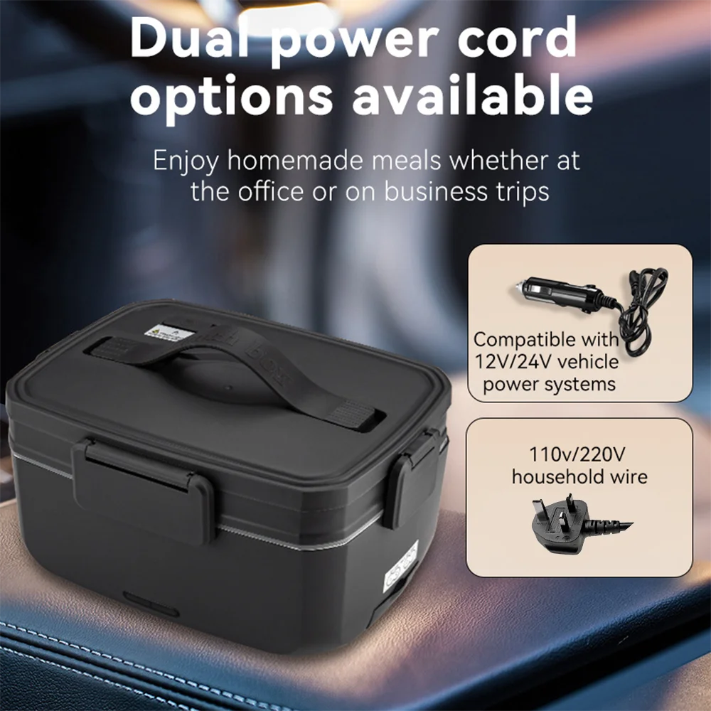 Clearance Sale 1.5L/3L Electric Lunch Box 40W/90W Fast Heating Portable Self-Heating Food Container Stainless Steel Liner Button Control Bento Box for Office School Travel UK Stock