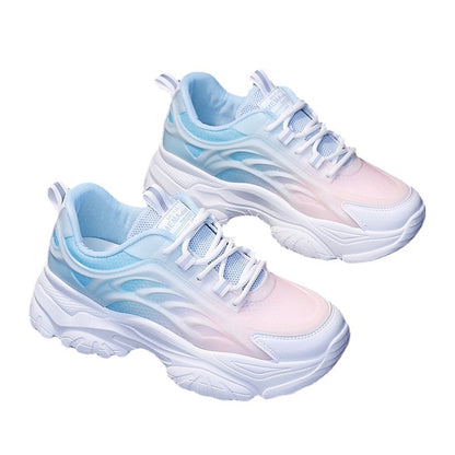 Spring and Autumn Thick Bottom White Versatile Sports and Leisure Women's Shoes Summer Edition