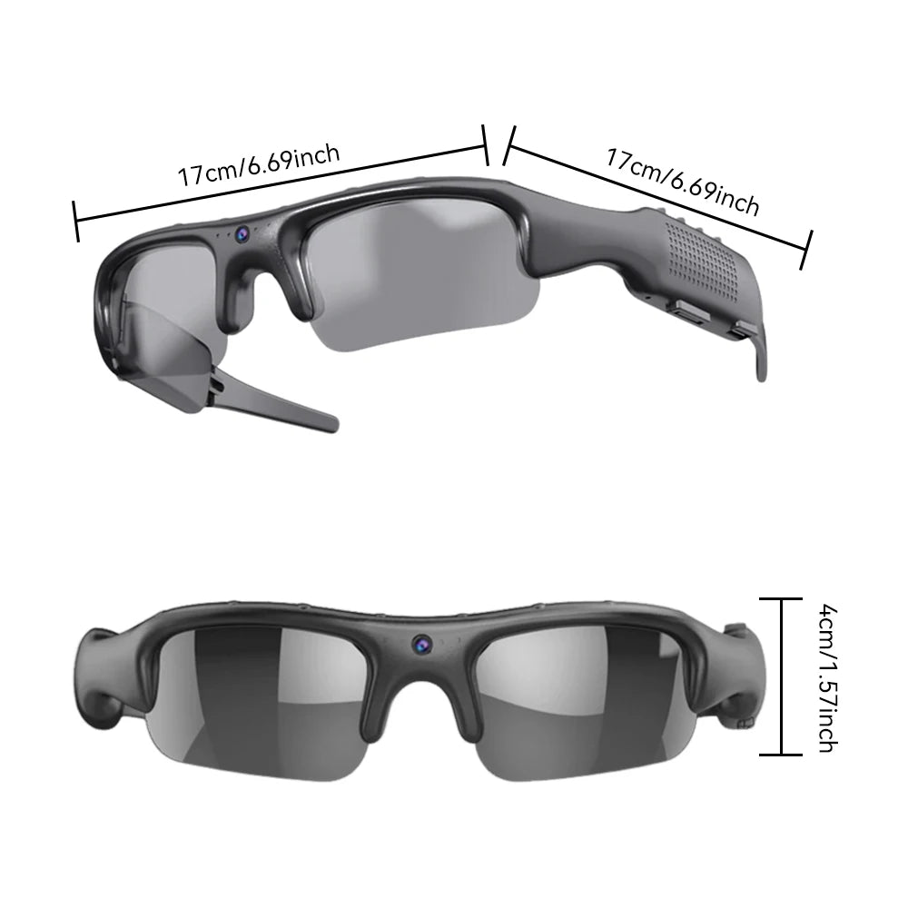 Smart Sunglasses 1080P WiFi Camera Glasses Outdoor Cycling Sports Polarized Lens Smart Security Protection Video Record Glasses