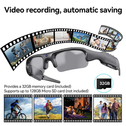 Smart Sunglasses 1080P WiFi Camera Glasses Outdoor Cycling Sports Polarized Lens Smart Security Protection Video Record Glasses