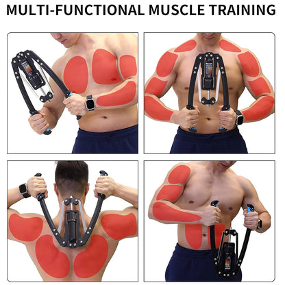 Adjustable Torsion Arm Fitness Machine, 22-440lbs Hydraulic Power Exerciser, Twister Arm Exerciser Home Chest Expander, Biceps, Abdomen, Shoulder And Chest Muscle Strength Training Fitness Equipment