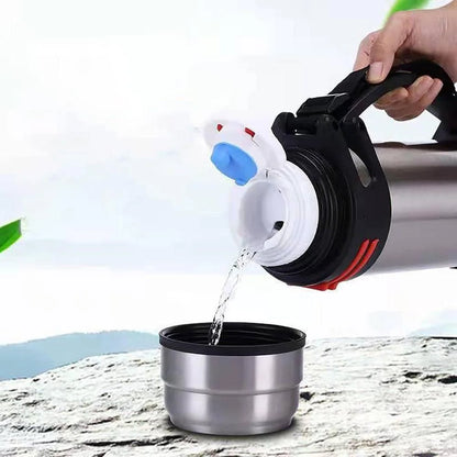 2L Stainless Steel Thermal Bottle Portable Vacuum Flask Insulated Hot Water Bottle Thermos for Home Car Outdoor Travel Camping