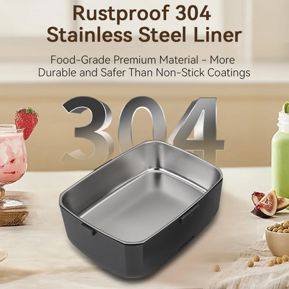 Clearance Sale 1.5L/3L Electric Lunch Box 40W/90W Fast Heating Portable Self-Heating Food Container Stainless Steel Liner Button Control Bento Box for Office School Travel UK Stock
