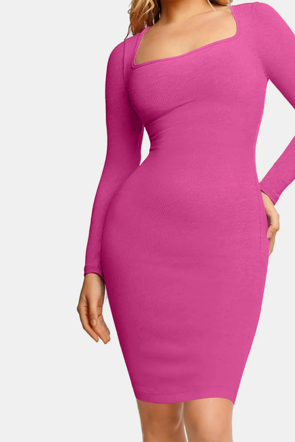 Two in one waist cinching one-piece skirt long sleeved shaping skirt belly cinching waist cinching hip lifting shaping skirt