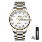 BOSCK Analog Mens Watch 40mm Easy Read Stainless Steel Business Watch for Men Mens Wrist Watches Wrist Watch for Men