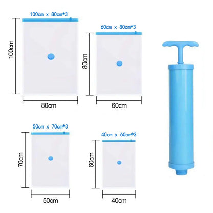 12pcs Vacuum Storage Bags With Valve Folding Compressed Space Saving Clothes Storage Big Size For Towel Cloth Blanket