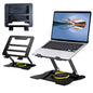 Foldable Laptop Stand 360° Rotating Adjustable Laptop Holder, Ergonomic Metal Notebook Tablet Stand with Height & Angle Adjustment, 8kg Heavy Duty, Non-Slip Silicone Pads, Ventilated Cooling Design for Home Office