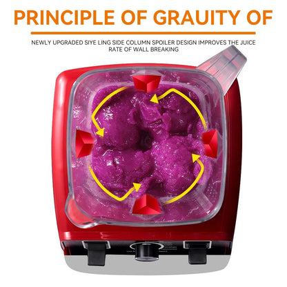 Multifunctional Blender Set 2L+600ML Large Capacity High Power Wall Breaker Stainless Steel 6-Blade Mixer Juicer Food Machine