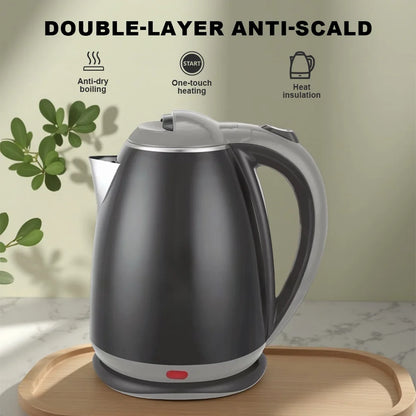 2L Electric Kettle Stainless Steel Fast Boil Water Heater Tea Household Kettle  with Auto Shut-Off Protection Anti-scalding