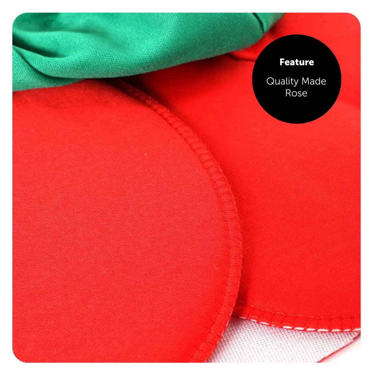 England Rose Hat - Rugby & Football Supporters Accessory, Red Petal Headpiece with Green Hood - Six Nations & World Cup