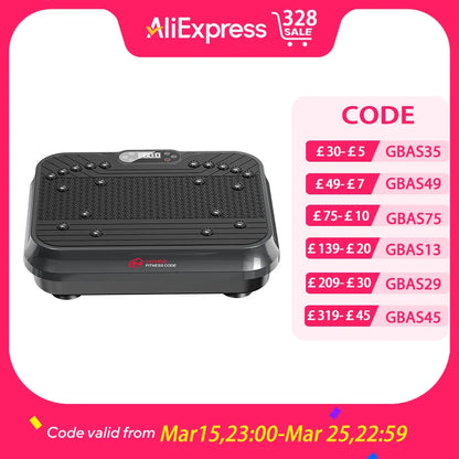 Vibration Plate Exercise Machine 9 Programs 250 Intensity Levels Home Full Body Workout Muscle Building Massager Sports Device