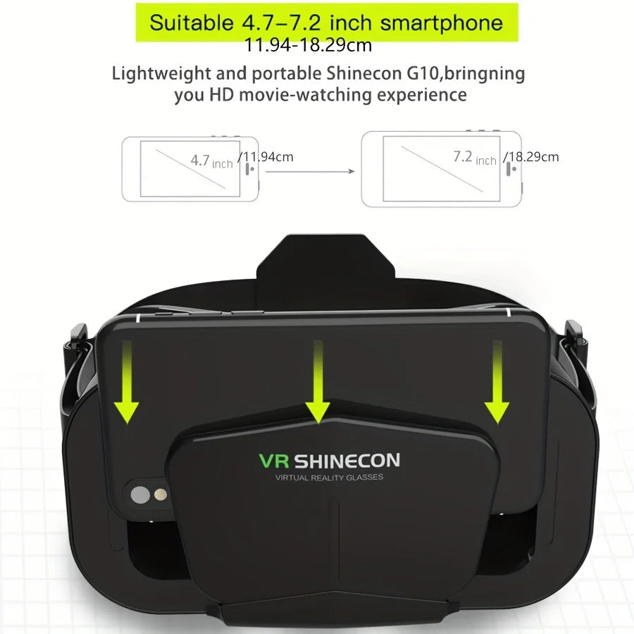 3D Headset VR Smart Glasses Virtual Reality Adjustable wearable Devices Helmet Visor Lenses Goggle For Smartphone Controller