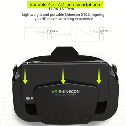 3D Headset VR Smart Glasses Virtual Reality Adjustable wearable Devices Helmet Visor Lenses Goggle For Smartphone Controller
