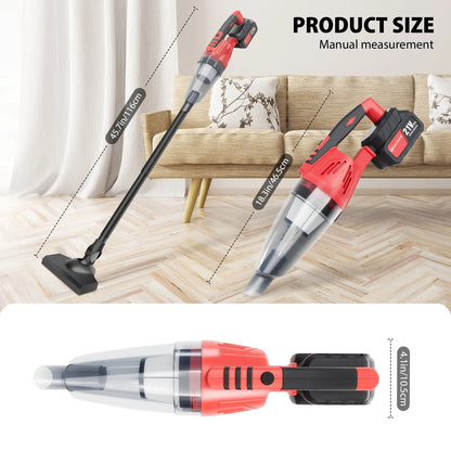 Cordless Vacuum Cleaner, 5500PA 2-in-1 Upright & Handheld Stick Vacuum, Up to 20Mins Runtime Lightweight Vacuums with Detachable Battery, for Hardwood Floor Carpet Car Pet Hair