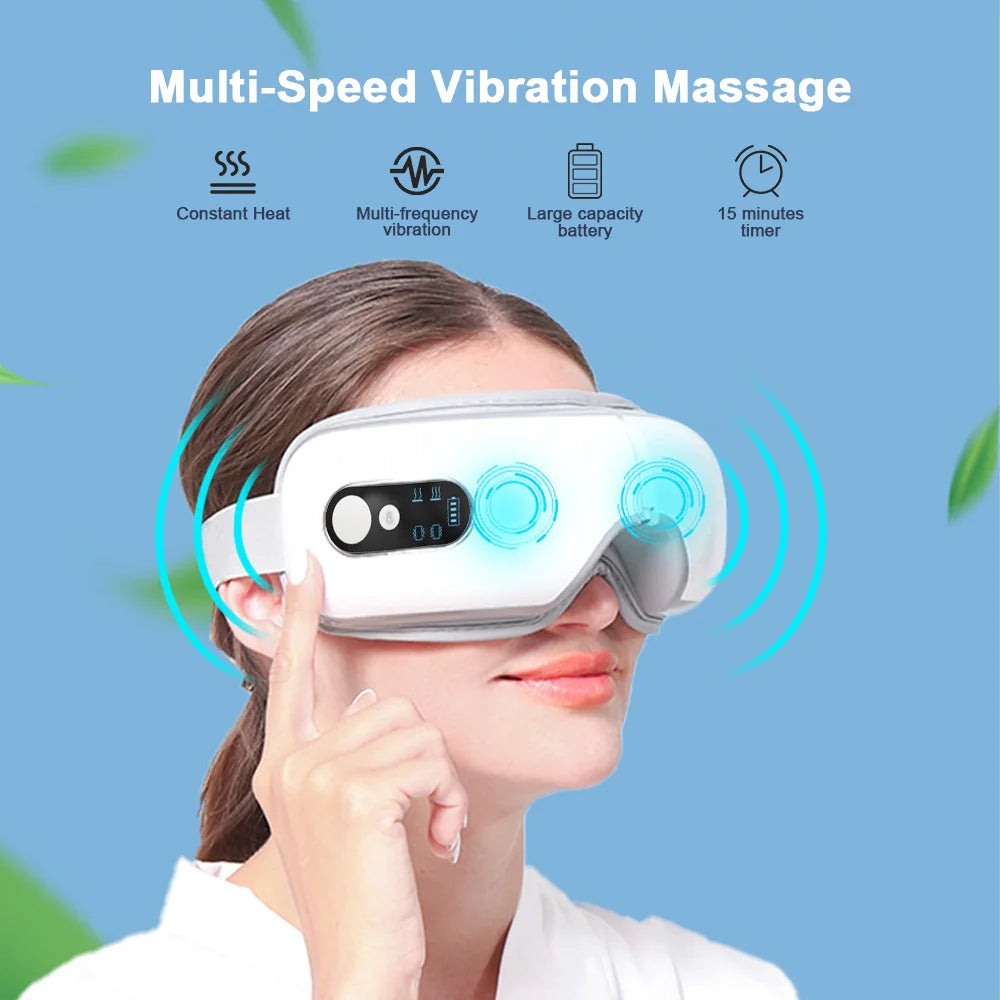 Intelligent Eye Massager Instrument Vibration Eye Care Massager Airbag Compress Three levels of Hot Compress Eye Fatigue Relieve
