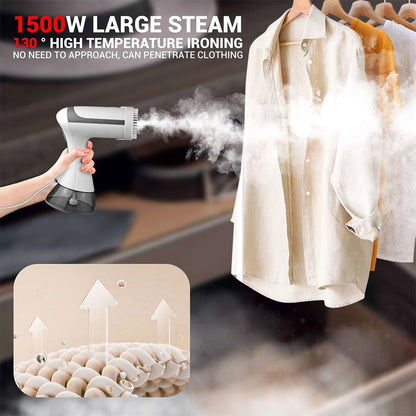 Travel Garment Steamer Handheld Steamer for Clothes 1500W Portable Steamer with 350ml Water Tank Removes Wrinkles